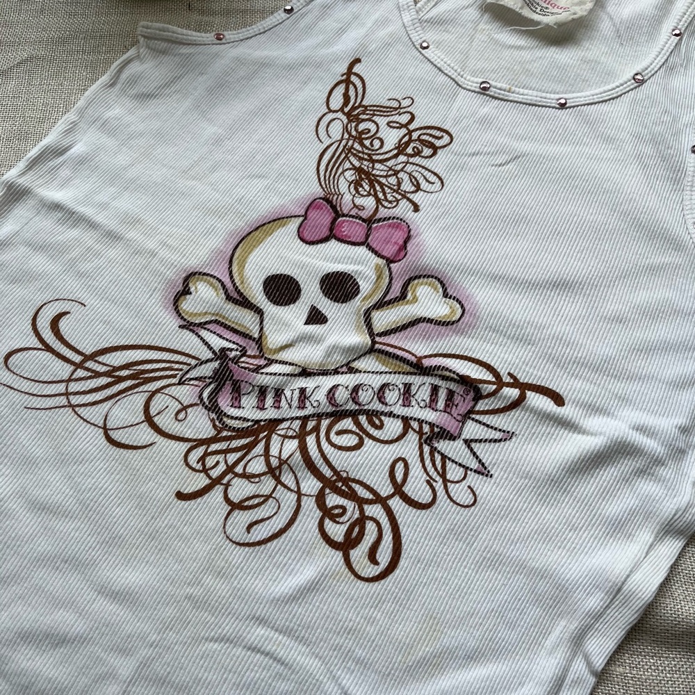 White Ribbed Tank Top from Pink Cookie - Picture 2 of 3